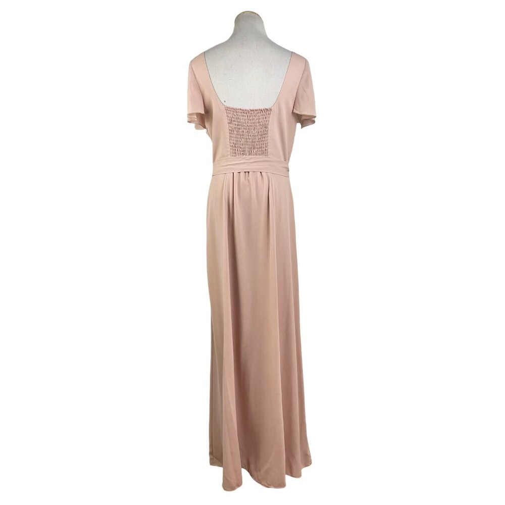 Show Me Your Mumu Dress Size XL NEW Powder Pink Belted Crepe Maxi - Picture 5 of 7
